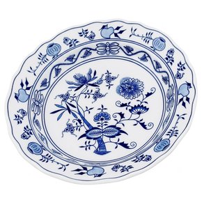 체스키포슬란 쯔비벨무스터 도자기 웨이브 원형깊은접시-34cm/1개 (CB041)