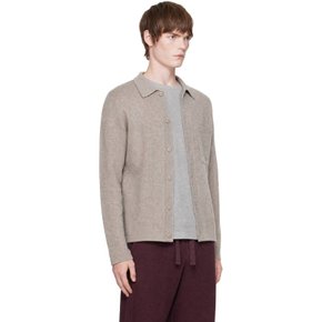메르츠 비 슈바넨 베이지 메리노 울 캐시미어 실크 가디건 KNITSHIRT06.061.3 061 Faded Grain