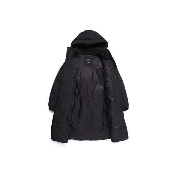 N254WDW861 여성 카프라 롱기장 덕다운 점퍼 BLACK