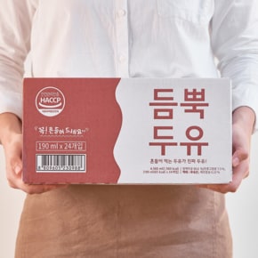 NON-GMO 100% 무첨가 듬뿍두유 190ml x 24팩(실속형)