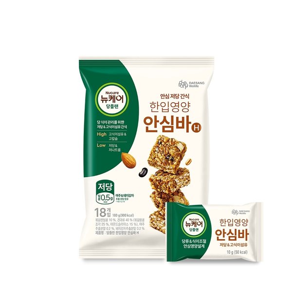 뉴케어 당플랜 한입영양 안심바 (10gx18입), 1봉(소비기한26.10.02)