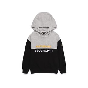 내셔널지오그래픽 키즈 N203KHD920 절개 배색 로고 변형 HOODY CARBONBLACK