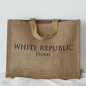 White Republic Jute Bag