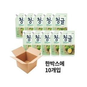 청소 청귤1kg 참그린 주방세제 잡화 리필용 깨끗 1box 10개입