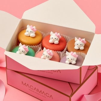 MACAMACA [마카마카] 심쿵냥 고양이 마카롱 선물세트 6구 화이트데이 여친선물