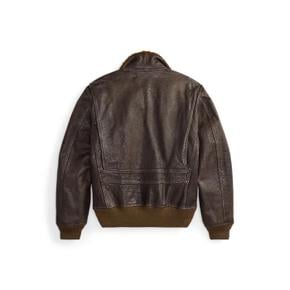 시얼링 칼라 레더 플라이트 재킷(MNRROTW16020195200)