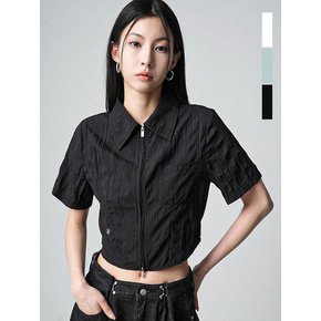 Mini Femi Pleats Shirts Zip-up -  3COL