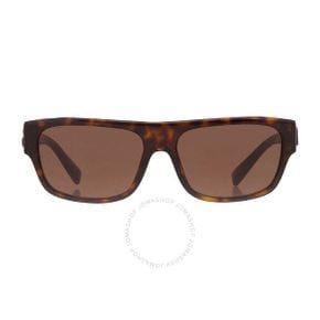 4436580 Dolce  Gabbana Dark Brown Rectangular Mens Sunglasses