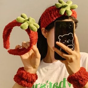 토마토 헤어 세안밴드 세수 머리띠 욕실 샤워밴드