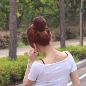 당고머리가발 당고머리 투톤브라운