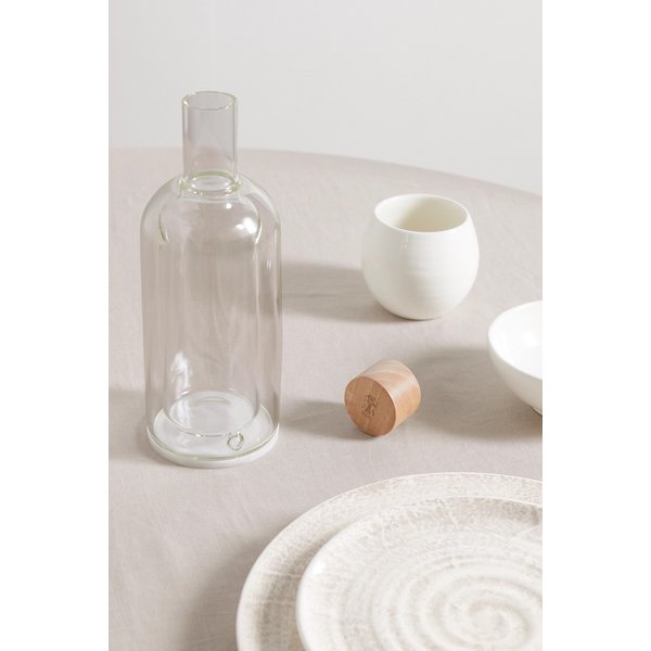 Glass And Walnut Wood Bottle 투명 1647597283559018