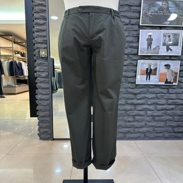 킨록바이킨록앤더슨 23SS 캐주얼 슬림핏 카키 스판 면바지 EFP90