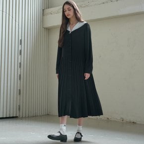 SAILOR PLEATS DRESS_BLACK