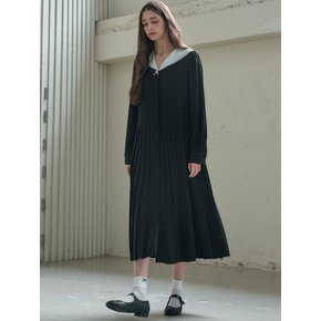 SAILOR PLEATS DRESS_BLACK