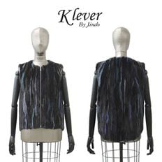 [정상가: 690000원] 진도 Klever 그리스 스크랩 유색 밍크 베스트 (K3W1MV51_)..