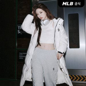 MLB [코리아공식] 커브 롱패딩 BOS (Cream)