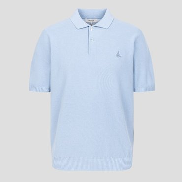 빈폴 25SS[빈폴솔솔니트] 코튼실크 칼라넥 니트 - 스카이블루(BC5251C21Q)