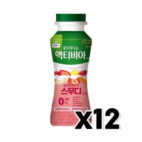 풀무원 액티비아스무디 딸기바나나 유산균발효유 150ml x 12개