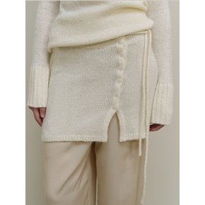 Two way Wool layerd skirt - ivory