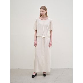 Back String Maxi Dress (Cream)