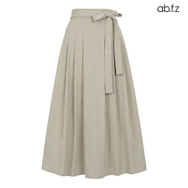 ab.f.z 핀턱 리본끈 포인트 백밴딩 스커트 (AFZ5MS35A)