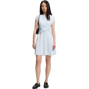 우먼 BOSS by Keyhole Neckline Wrap-Detail 드레스 - 오픈 블루 25791559 1393206