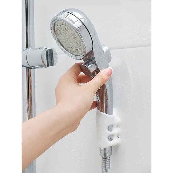 무타공 원터치 샤워기 거치대 흡착식 홀더 걸이 1+1