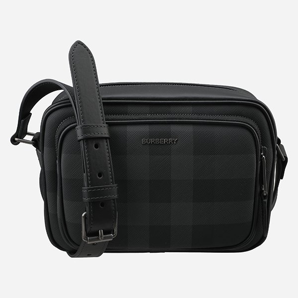 [시흥점] 6S 8074099 A1208 로고 체크 패디 크로스백 차콜