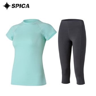 스피카 요가복세트 티셔츠 칠부레깅스 SPA523709