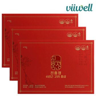  비웰 진홍정 6년근 고려 홍삼 30포 3박스