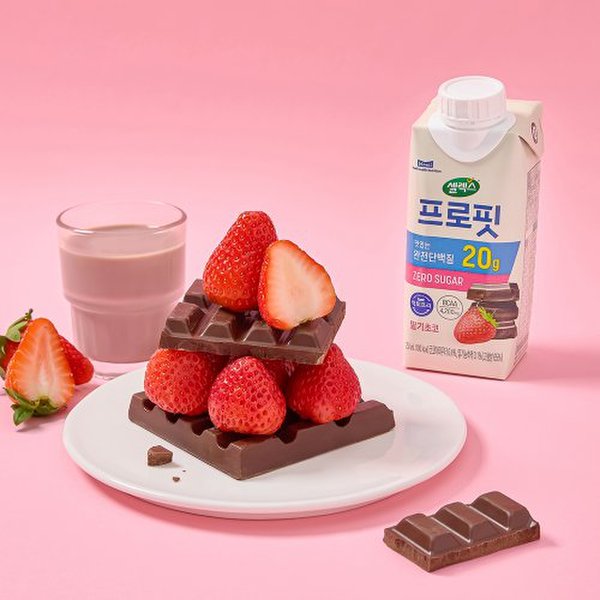 [본사직영] [NEW] 프로핏 프로틴 드링크 딸기초코 2박스 (250ML x 36입)