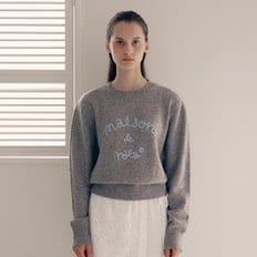 MAISON DE ROLA EMBROIDERY KNIT GRAY