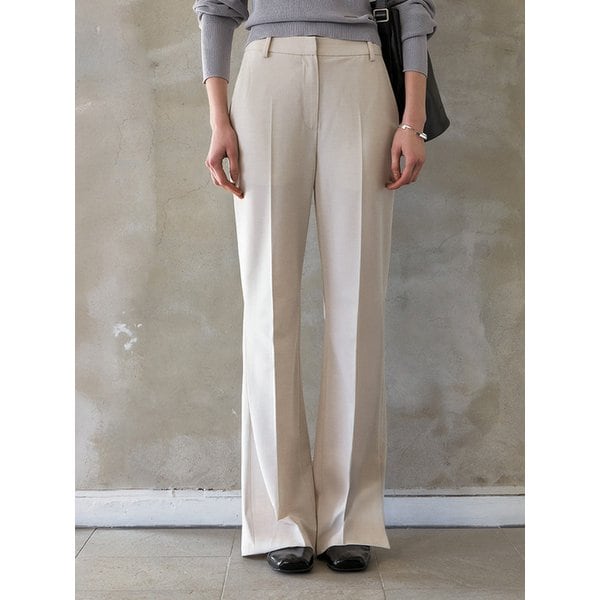 라이트울 슬림 부츠컷 슬랙스_LIGHT BEIGE