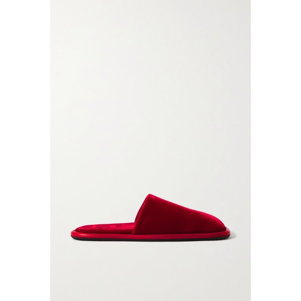 케이트 모나코 가죽 트리밍 벨벳 슬라이더 레드 13452677152457877