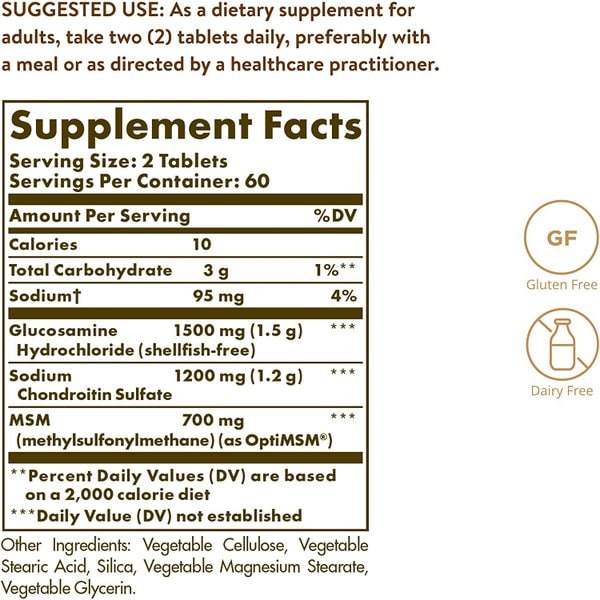 글루코사민 콘드로이친 MSM 120타블렛