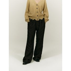 DAMASK JACQUARD BANDING PANTS [BROWN]