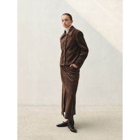 RTW CORDUROY FUR COLLAR BLAZER_2COLORS