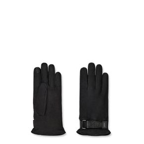 3902418 UGG Logo Leather Smart Gloves with Conductive Tips and Recycled Microfur Lining