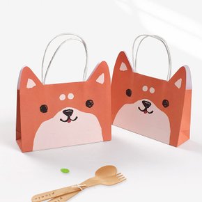 귀여운 애니멀 캐릭터 종이 쇼핑백 미니 종이백 10P