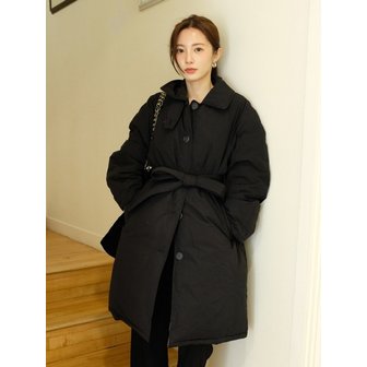 올리브데올리브 벨티드 하프 발마칸 다운 코트 OP6XMA670