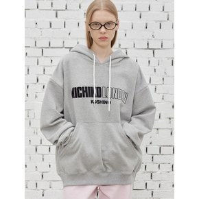 HERITAGE LOGO  HOODY MERANGE GRAY_UNISEX