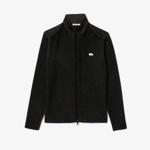 라코스테 (남성)크레이프 풀집업 가디건(AH9312-55G 6ZW) 블랙