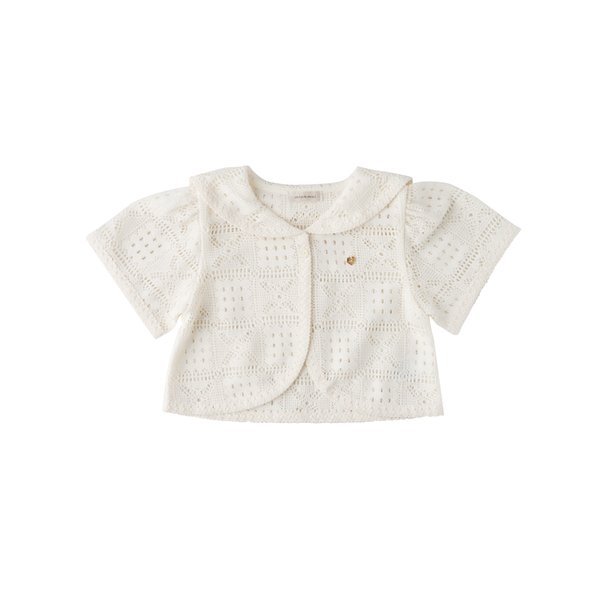 [여주점] [오프라벨 여주점] 밍크뮤 (IV) 퓨어세일러카라레이스가디건 (35315-200-04)