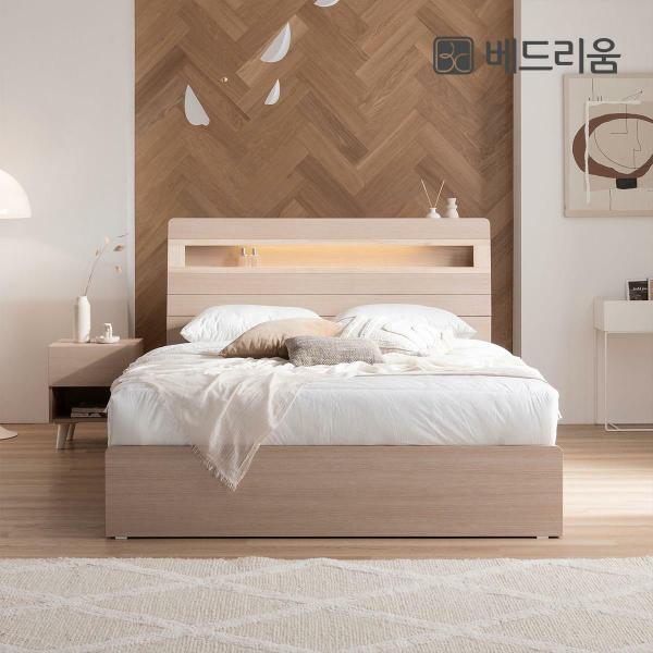 [베드리움] NEW 스마트메이트 편백 LED 수납침대 (SS) + NEW 노블아워 코어 서포트 유로탑