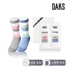 닥스양말 숙녀 면장목 굵은링글 2족세트 DK24402