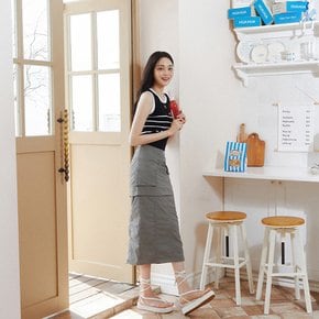 [24 S/S] 잇미샤 2단 셔링 카고 스커트 ITO6ZSK790