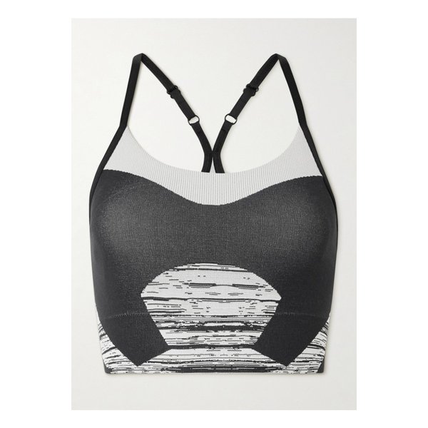 바이스텔라매카트니 트루스트렝스  자카드 니트 스포츠 브라 블랙 1647597325299269