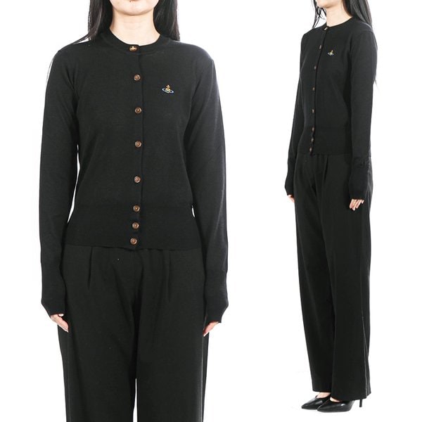 [부산점] ORB 자수로고 1803002P Y001A N402 비비안웨스트우드 베아 크루넥 가디건