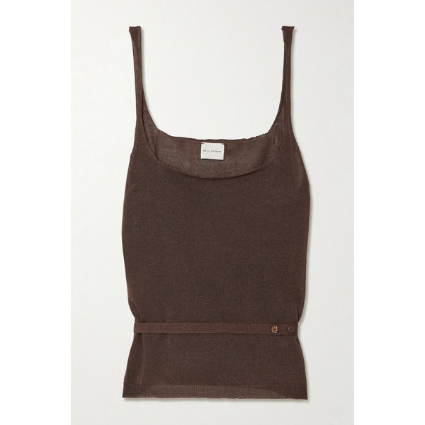 데이지 스튜디오 벨티드 브라운 코튼 탱크 탑 46376663163021210