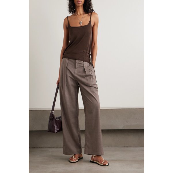 데이지 스튜디오 벨티드 브라운 코튼 탱크 탑 46376663163021210